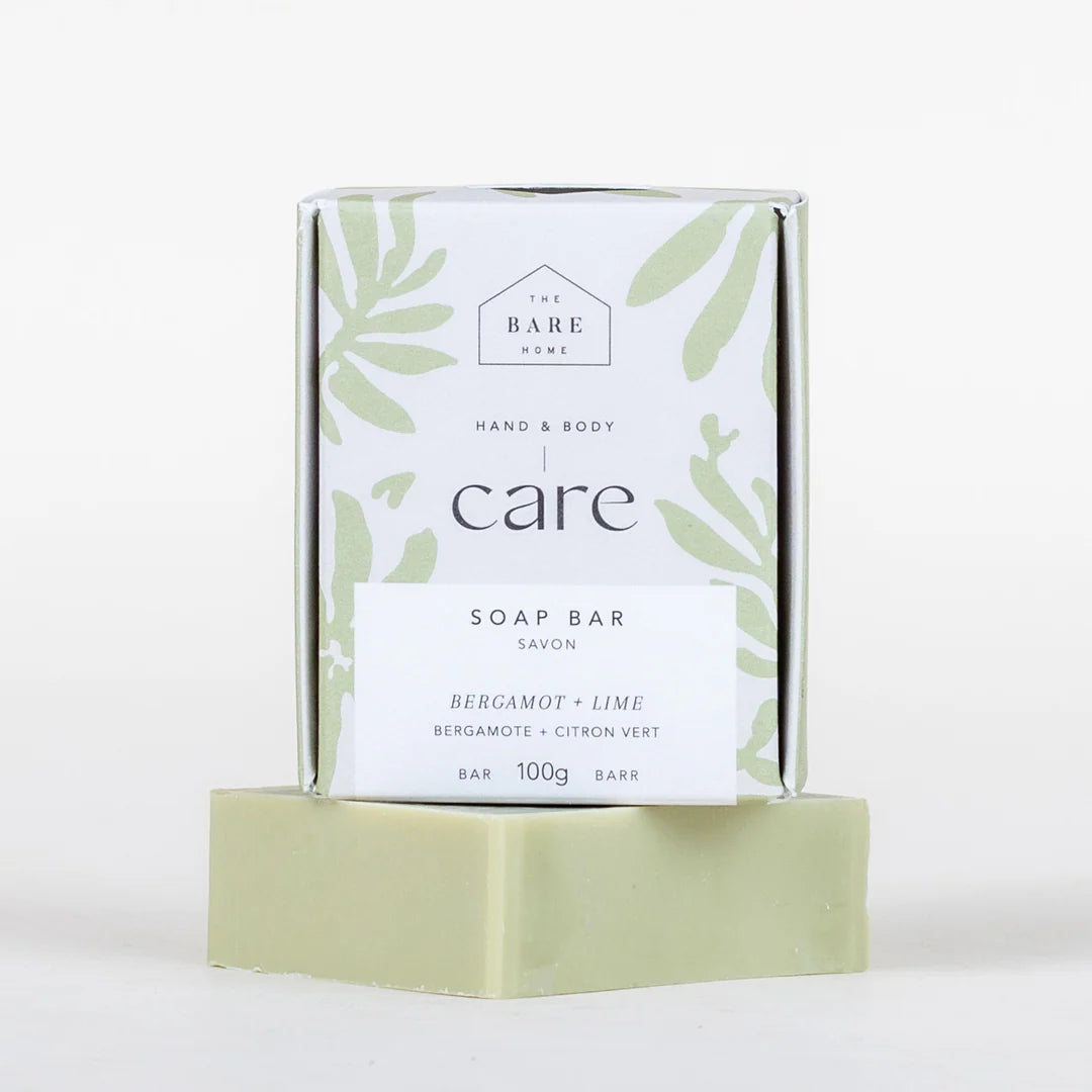 The Bare Home Hand + Body Bergamot + Lime Bar Soap