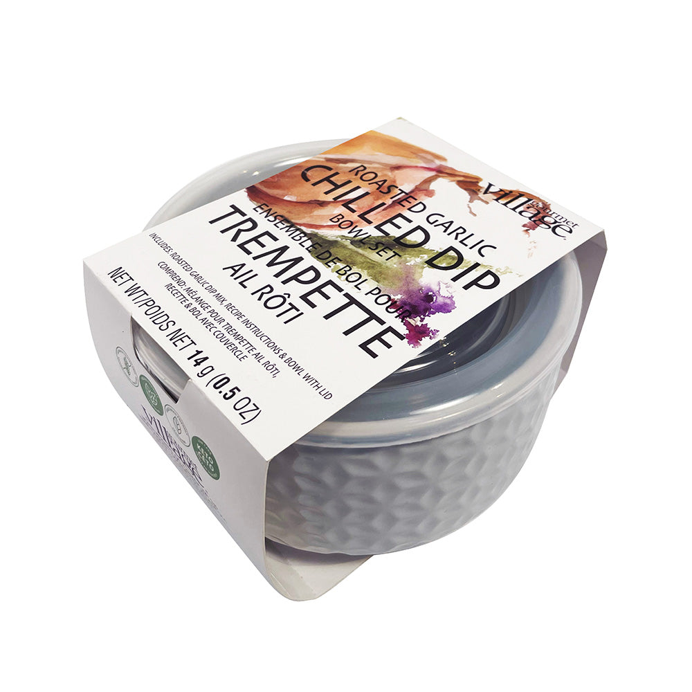 Gourmet Du Village Dip Bowl With Roasted Garlic Dip Mix