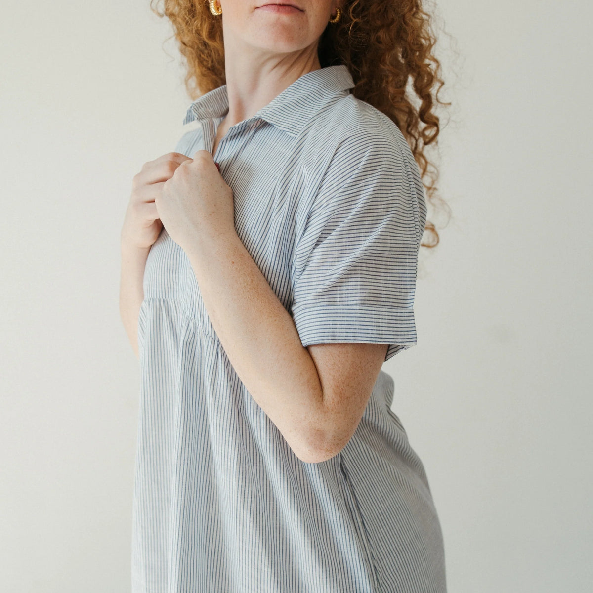 Pokoloko Collared Button Shirt Dress (three colours)