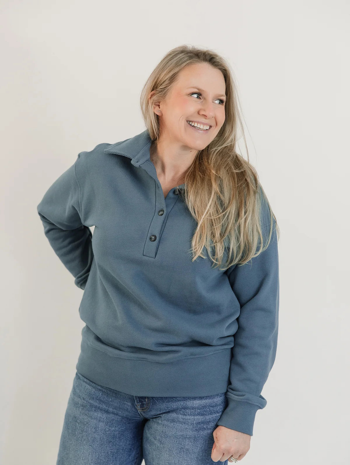 Blondie Coastal Sweater In Ocean