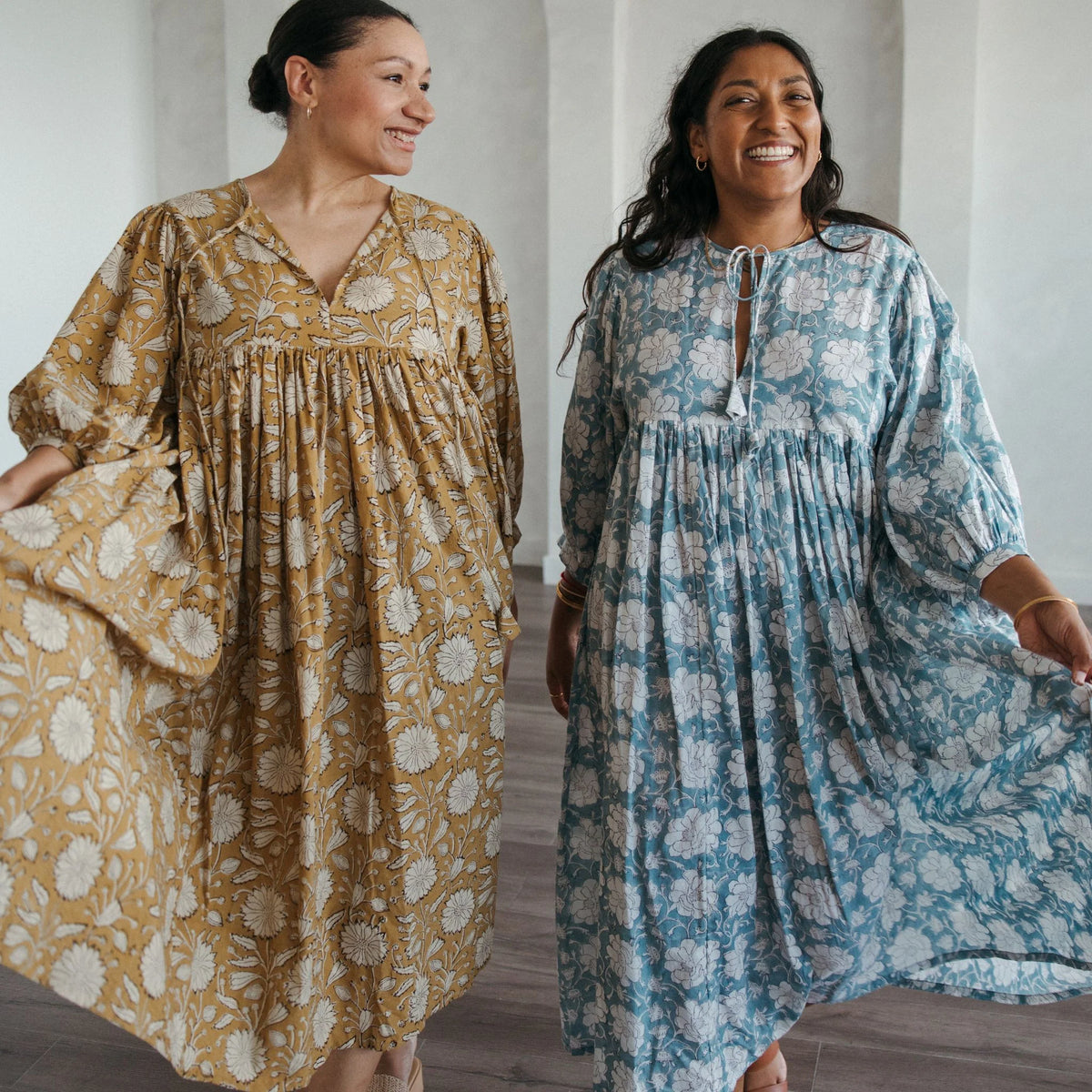 Pokoloko Mira Midi Dress - Gold Sona
