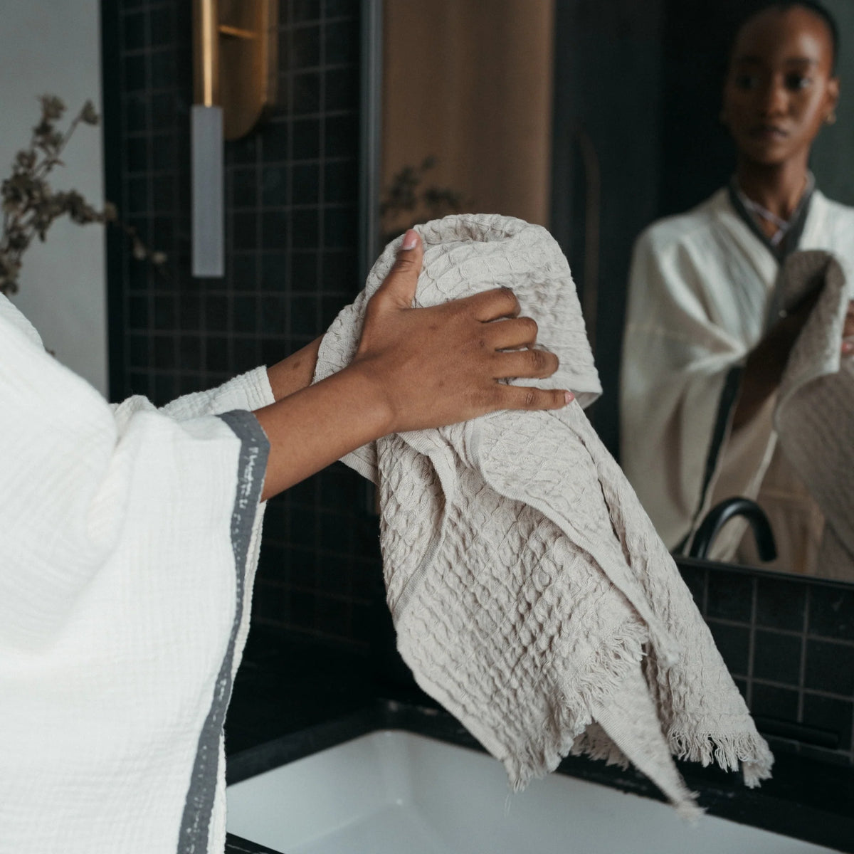 Pokoloko French Waffle Hand Towel (three colours)