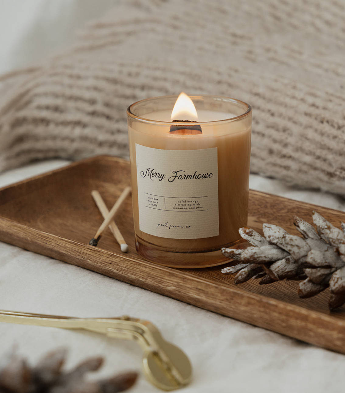 Poet Farm Co. Holiday Candle & Soap (sold separately)