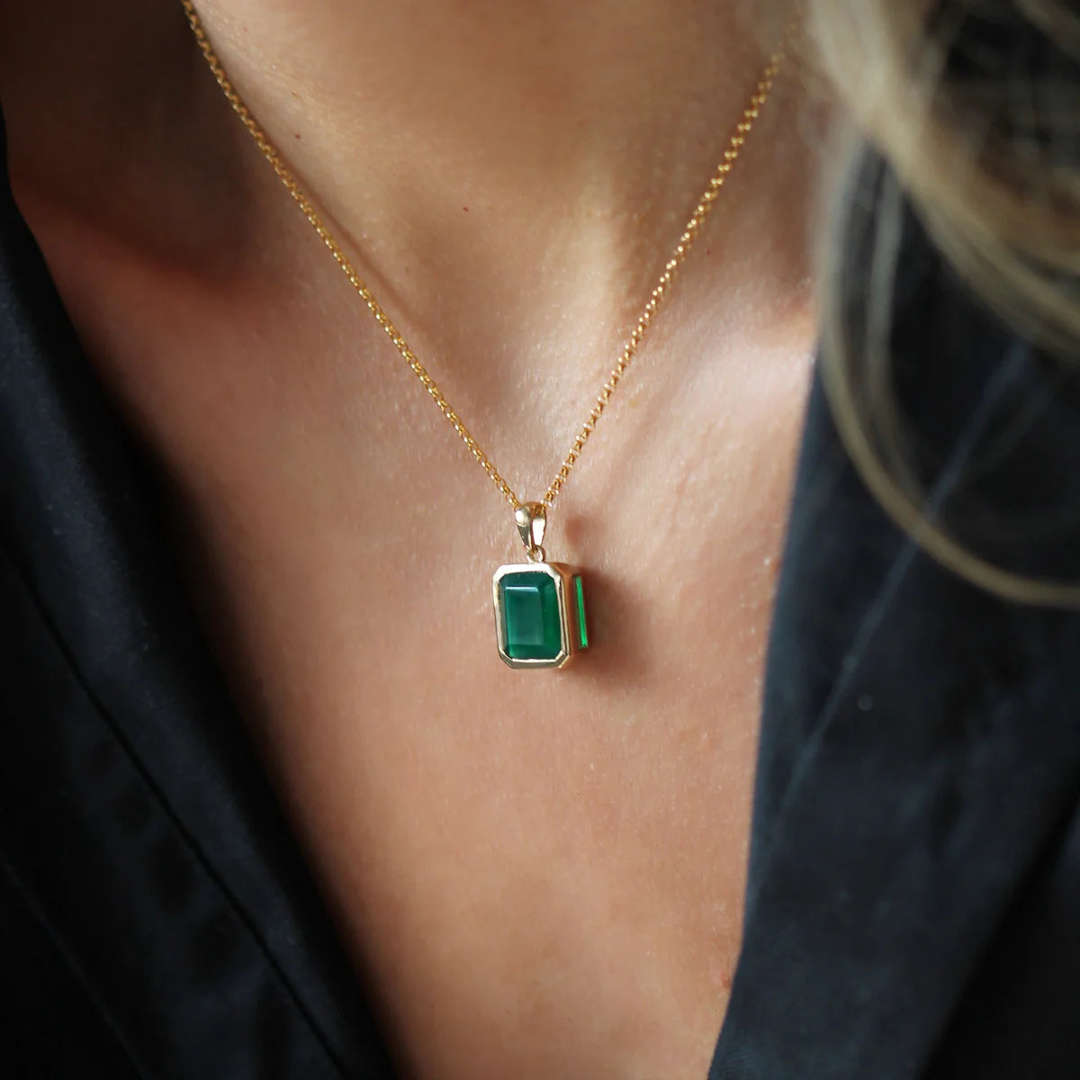Leah Yard Angie Necklace - Green Onyx