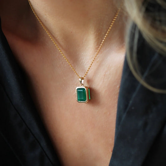 Leah Yard Angie Necklace - Green Onyx