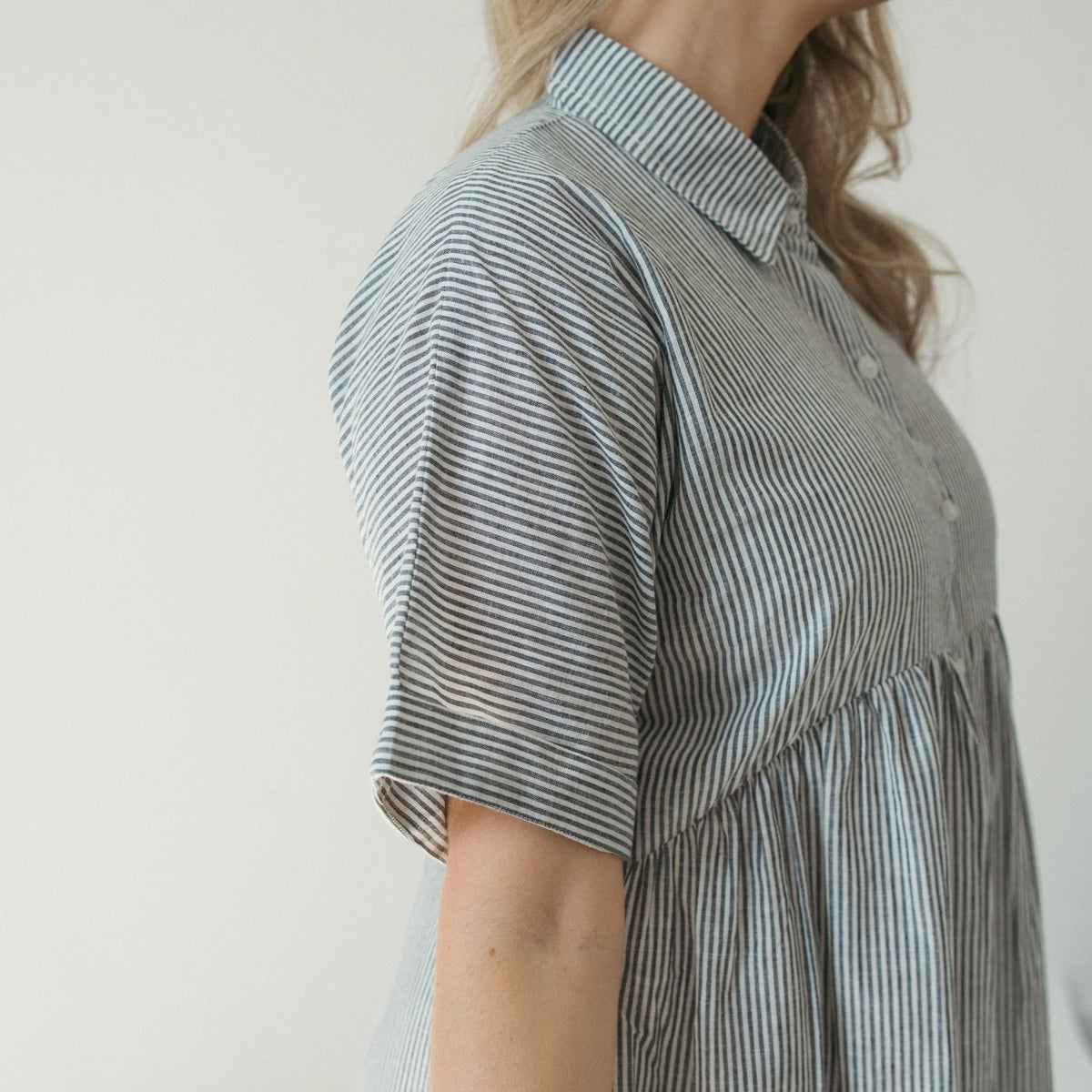Pokoloko Collared Button Shirt Dress (three colours)
