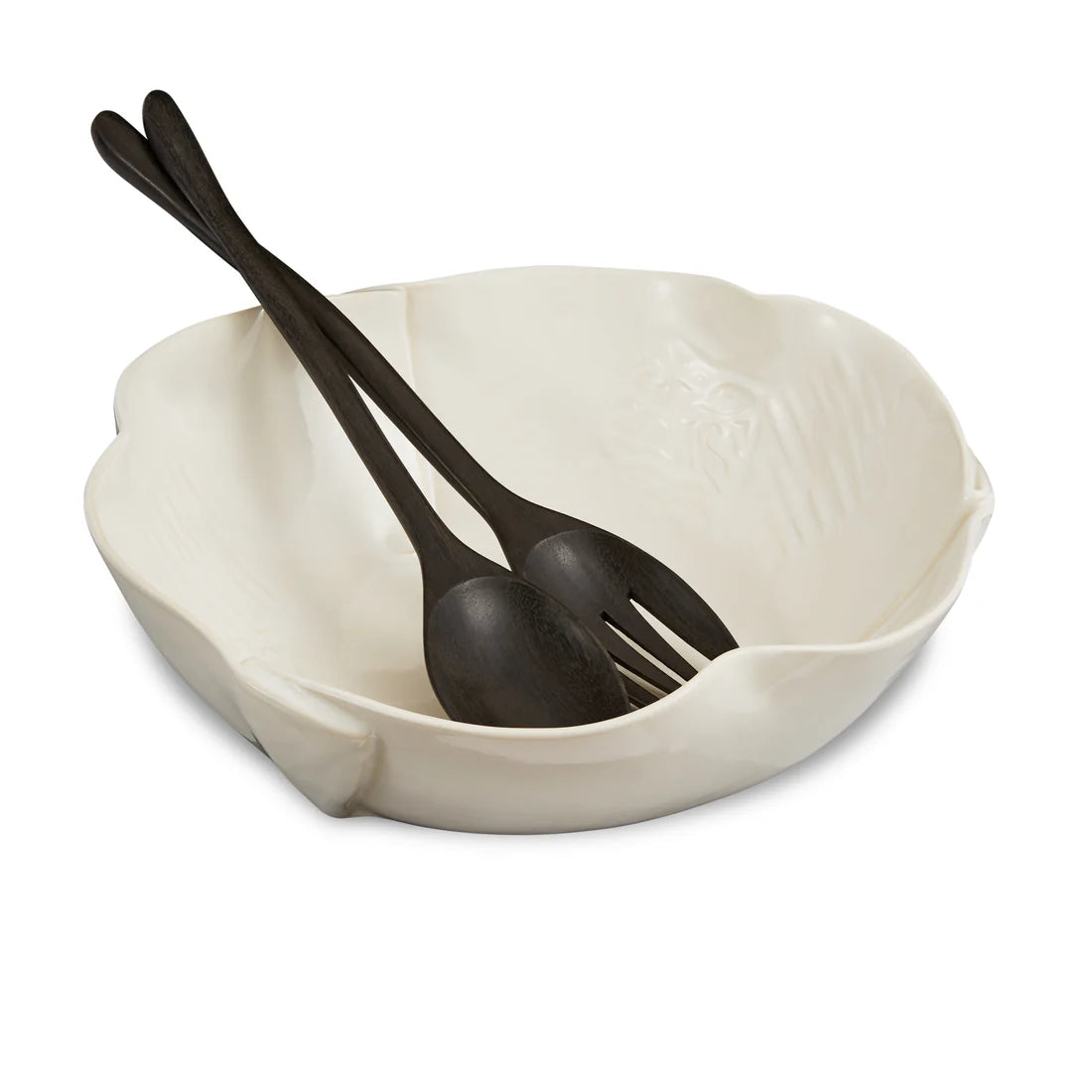 Hilborn Pottery Large Salad Bowl With Servers (two colours)