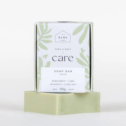 The Bare Home Hand + Body Bergamot + Lime Bar Soap