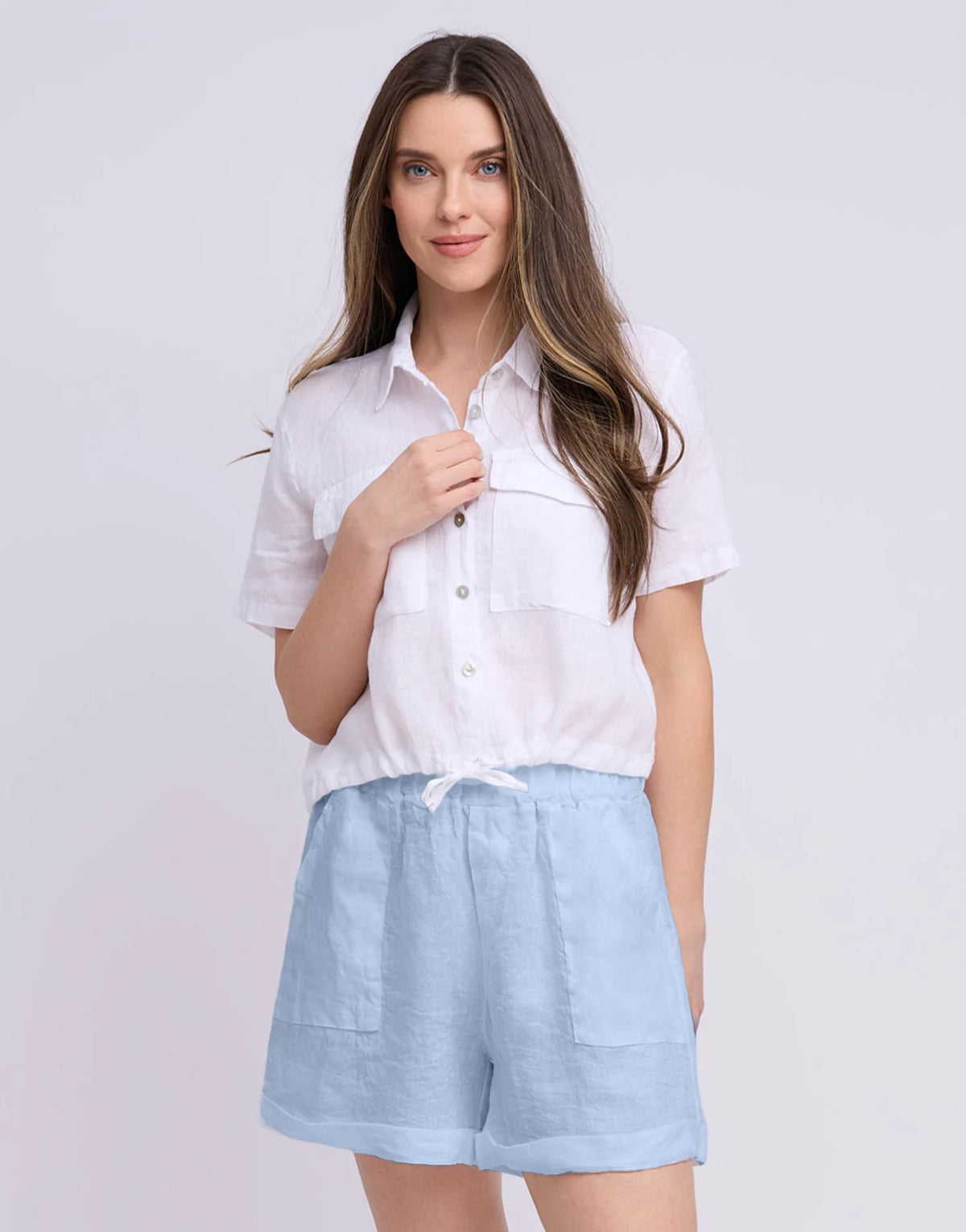 Yoga Jeans Gabriella Wide Leg Linen Shorts (two colours)