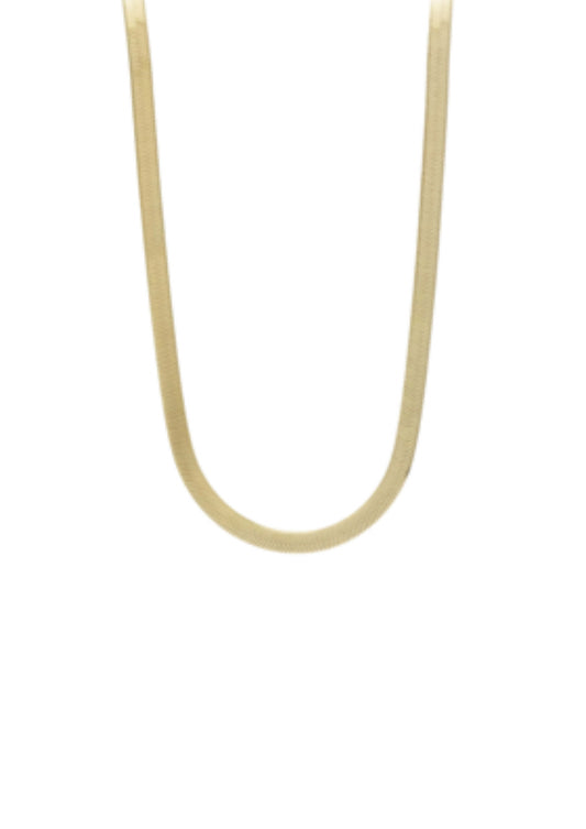 Sarah Mulder Harlow Herringbone Necklace (in gold & silver)
