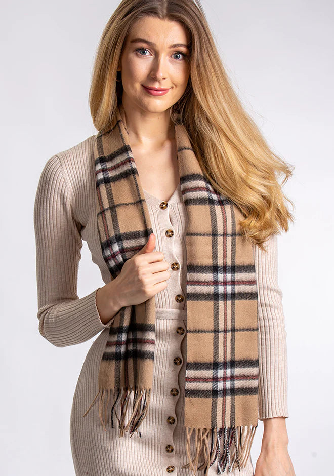 Patrick King Woollen Company Lambswool Tartan Scarf (five colours available)