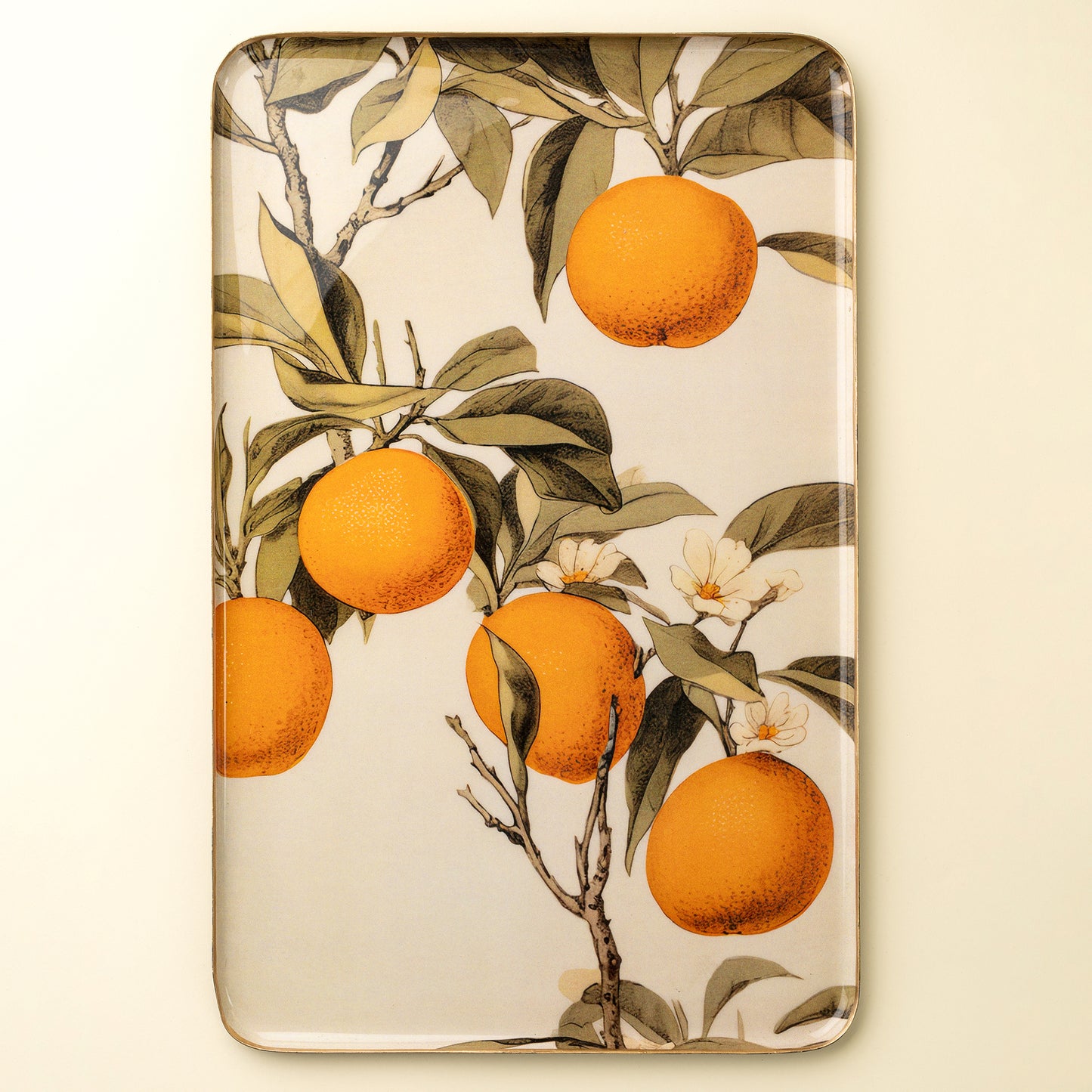 Indaba XL Orange Grove Decorative Enamelled Tray