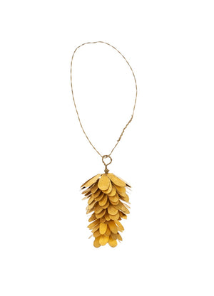 Open image in slideshow, Indaba Brass Pinecone Cone Ornament (two sizes)
