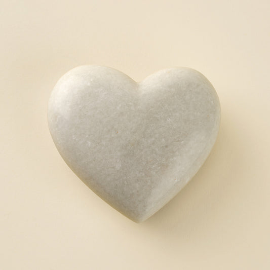 Indaba White Marble Heart