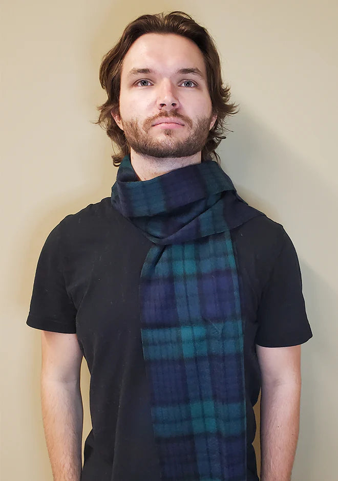 Patrick King Woollen Company Lambswool Tartan Scarf (five colours available)