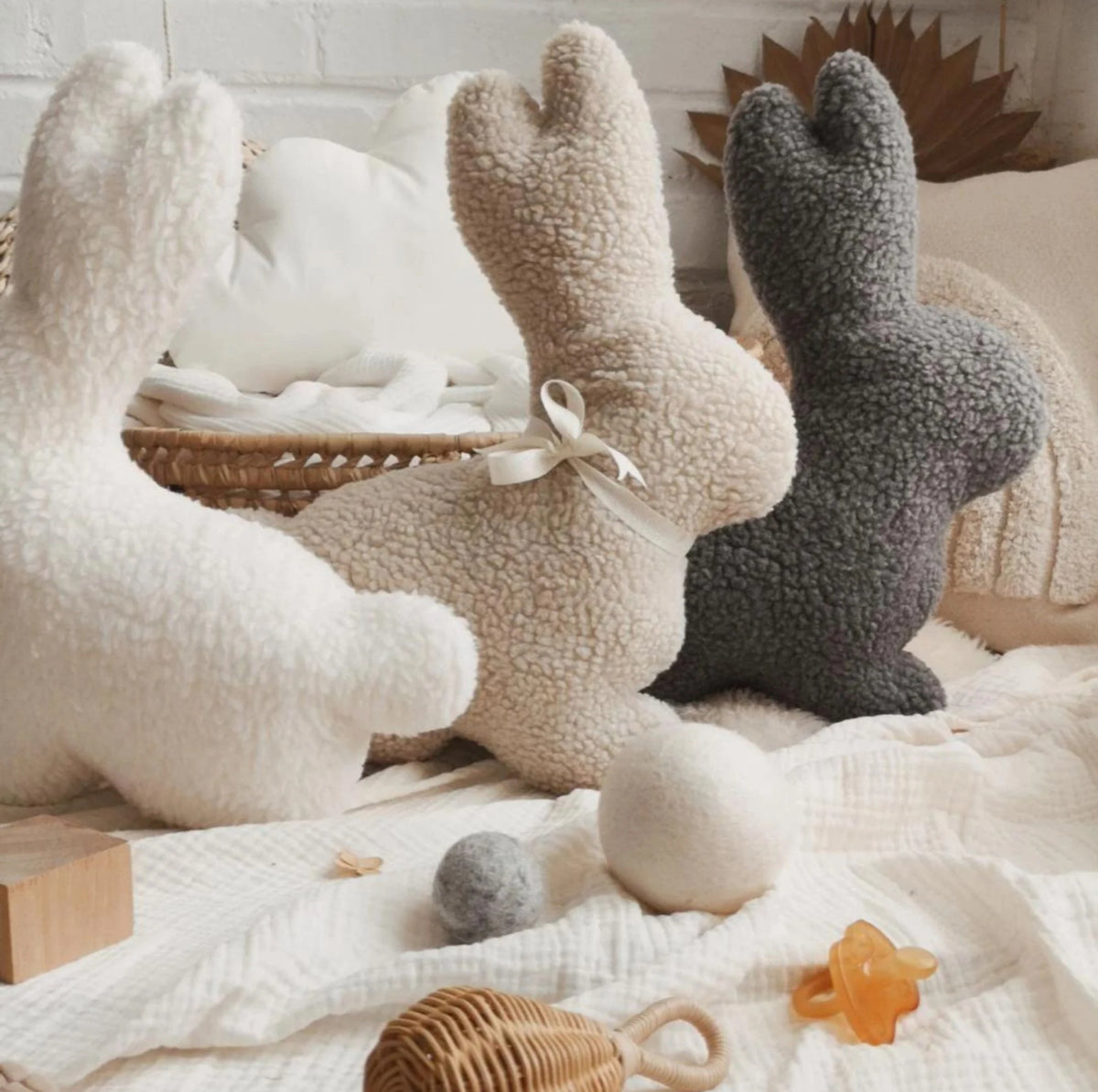 The Butter Flying Bunny Pillow (two colours)