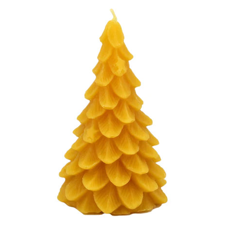Honey Candles Natural Beeswax Yule Tree (three colours)
