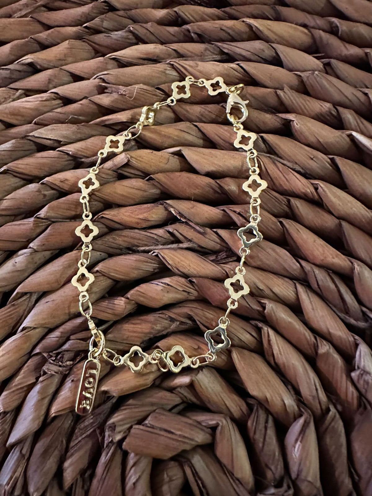 Hillier House 18K Gold-Plated Clover Patterned Bracelet