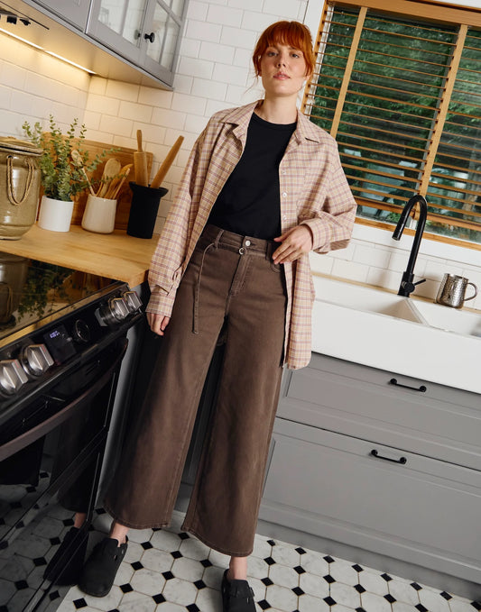 Yoga Jeans Lily Wide - Chalet In Shirley Brown