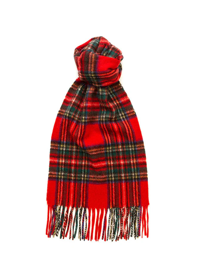 Patrick King Woollen Company Lambswool Tartan Scarf (five colours available)