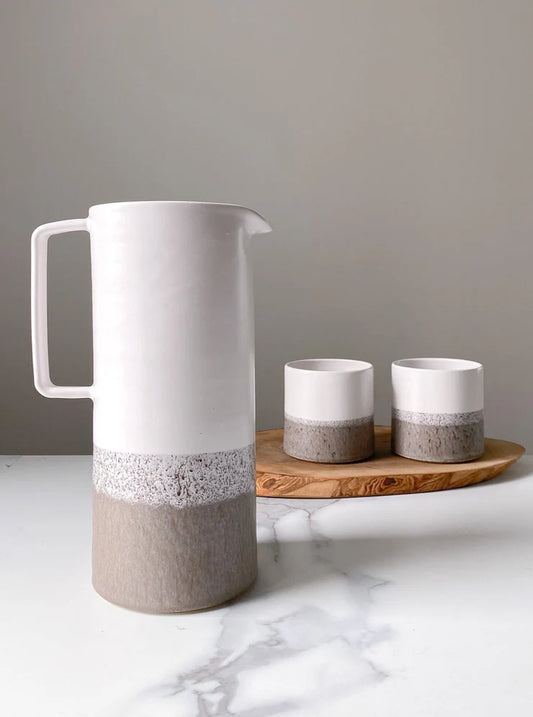 SKIM Ceramics Pitcher & Two Tumblers Set