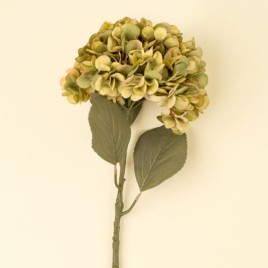 Faux: Faded Green Hydrangea Stem