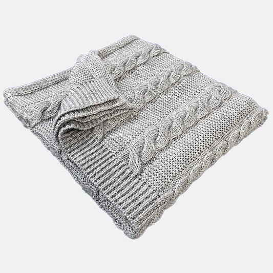 Canada Knitwear Cable Knit Throw Blanket (six colours)