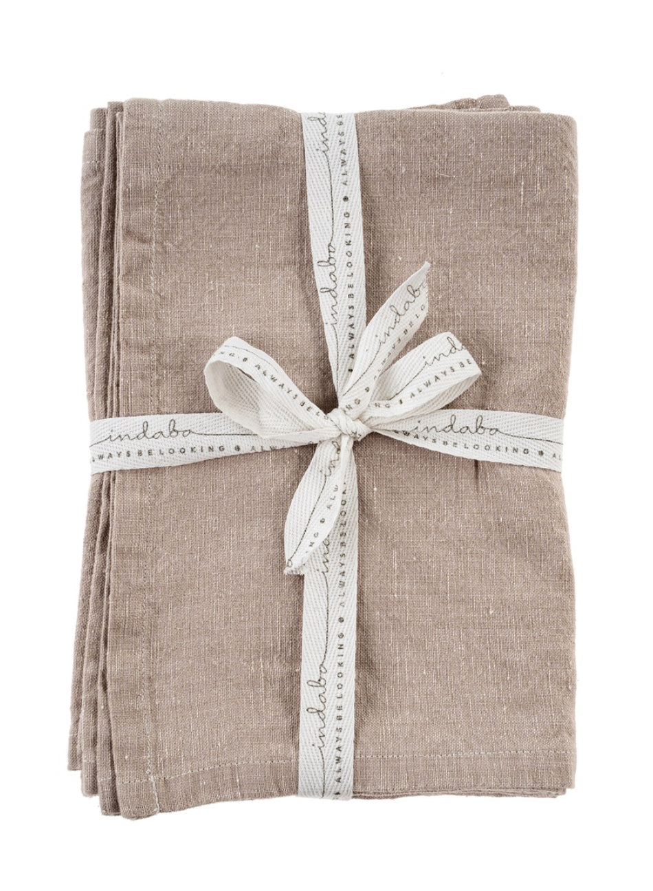 Indaba Stonewashed Linen Tea Towel (Set Of Two / two colours)