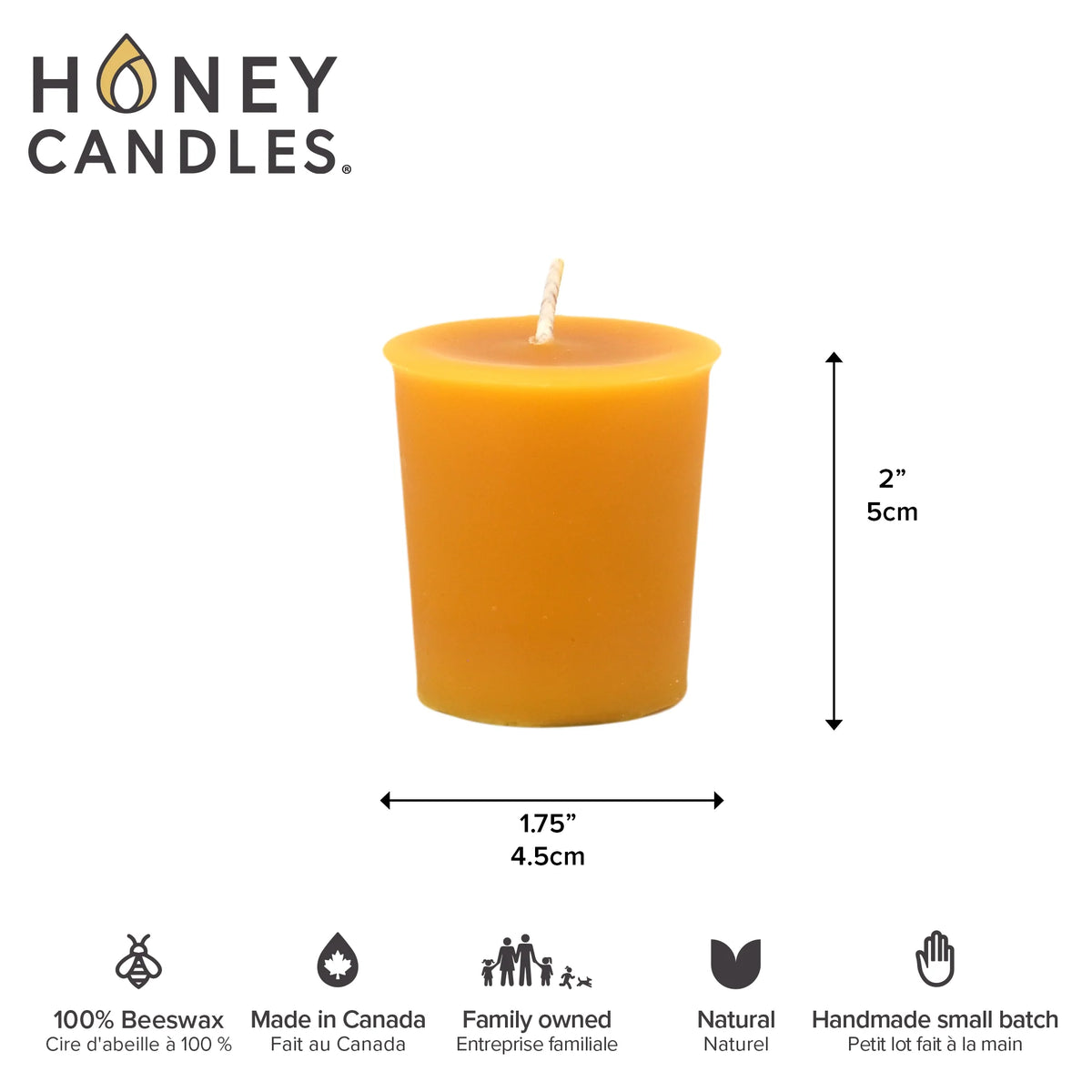 Honey Candles Mulled Cider Beeswax Votive