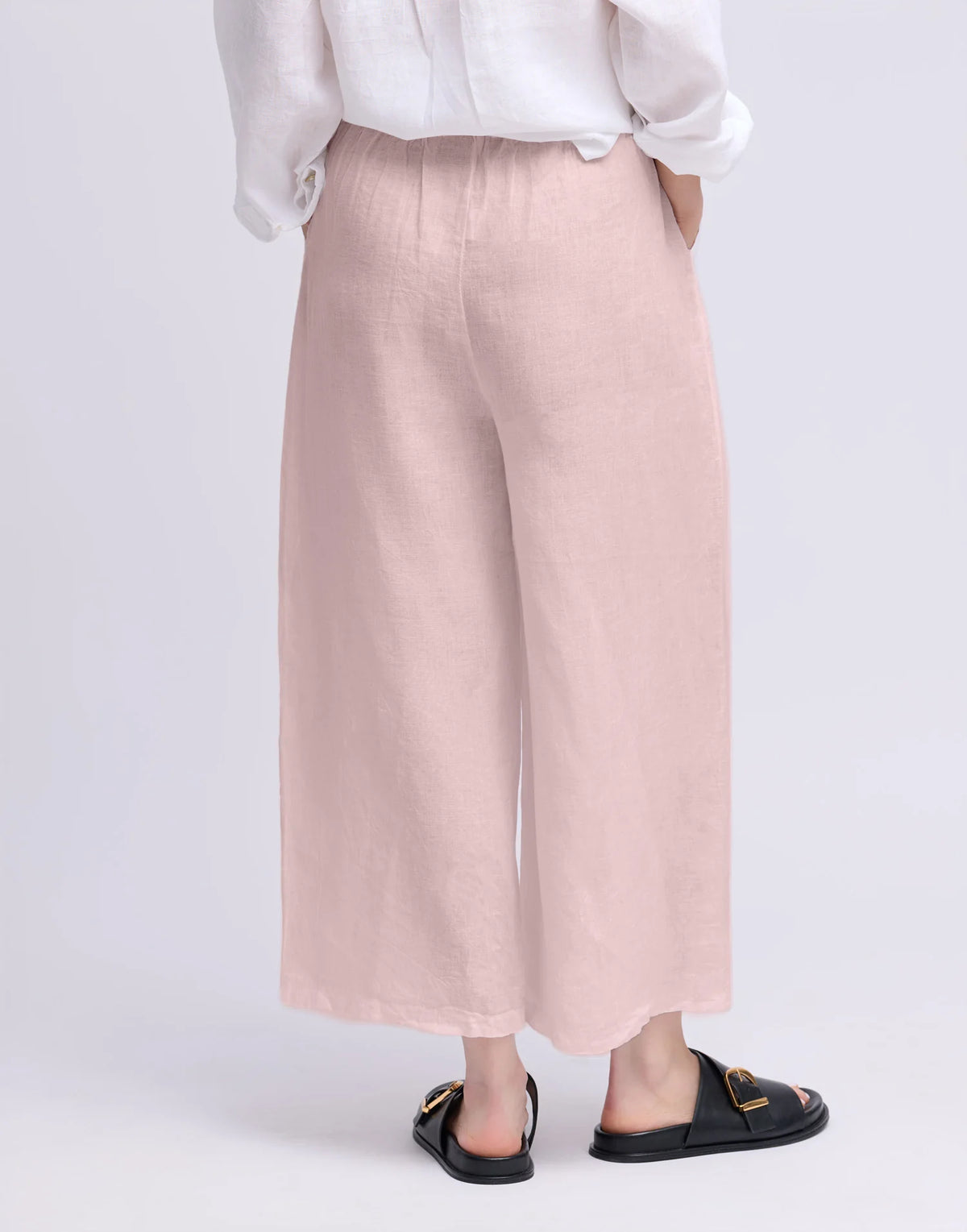 Yoga Jeans Cropped Wide Leg Linen Trousers (five colours)