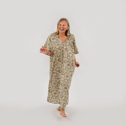 Indaba Block Print Kaftan (several colours & patterns)