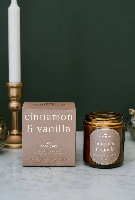 Boho & Glow Cinnamon & Vanilla Candle
