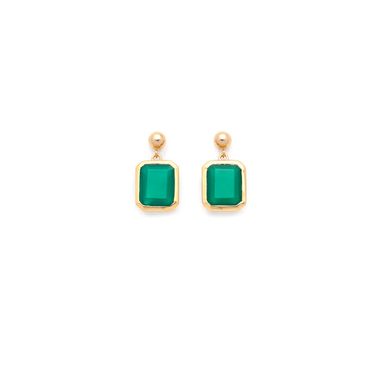 Leah Yard Angie Earrings - Green Onyx