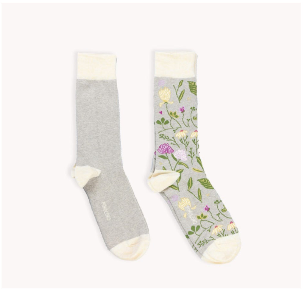Pokoloko Botanical & Solid Pima Socks - Pack Of Two