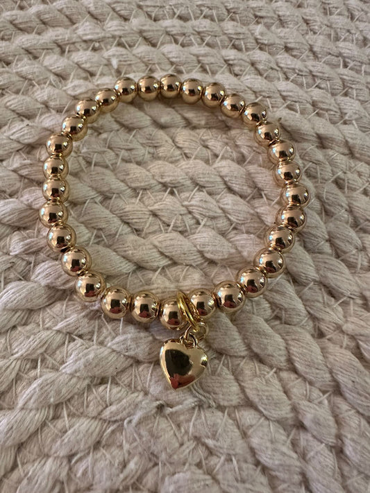 Hillier House 14K Gold-Plated Hematite Beaded Stretch Bracelet