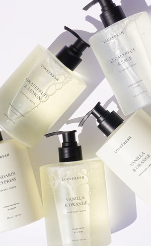 LOVEFRESH Everyday Wash + Everyday Cream (sold separately in five scents)