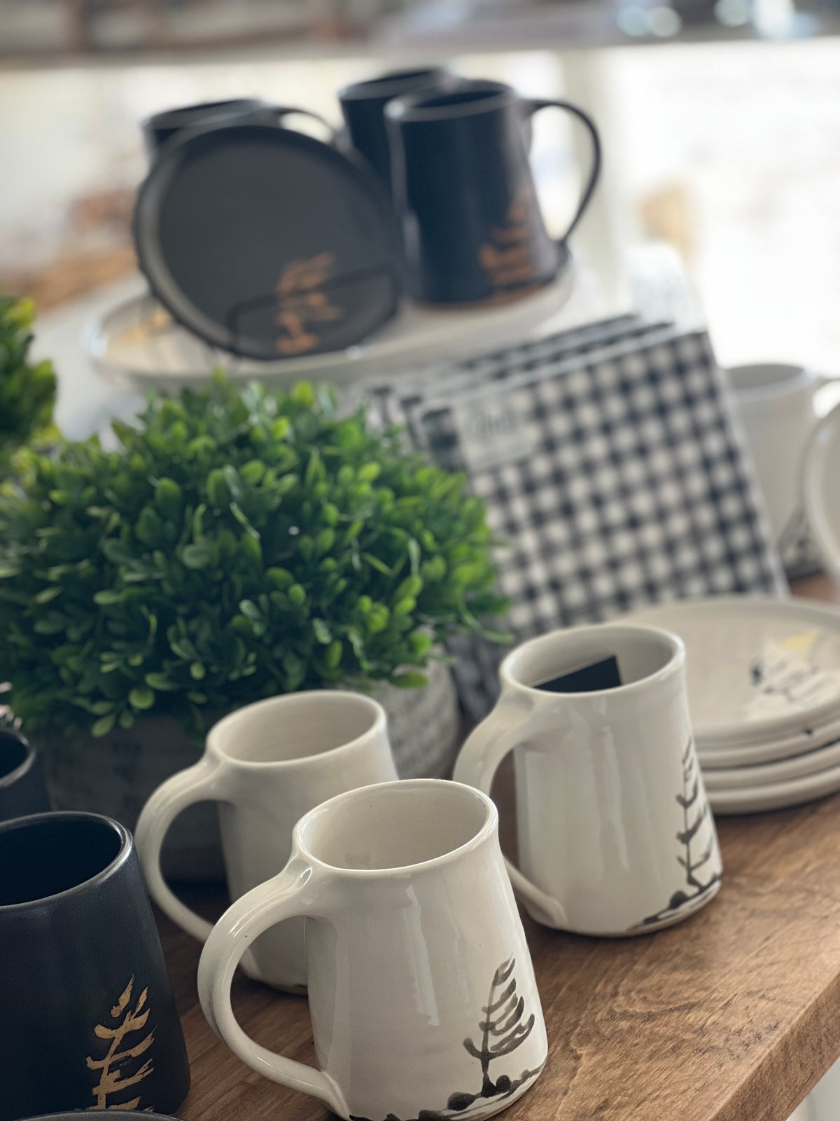 Clayworks Large Tree Mug & Matching Plate (two colours, sold separately)