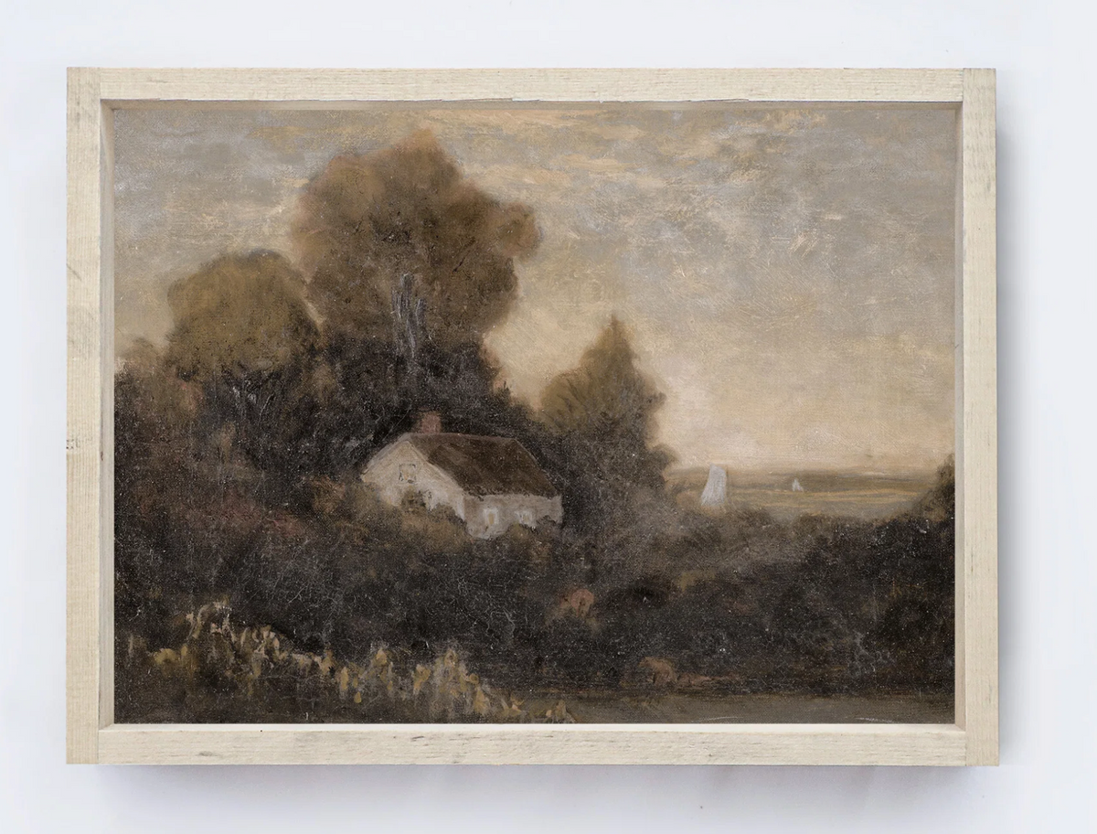 Hoekstra Vintage Landscape Art Cottage (three sizes)