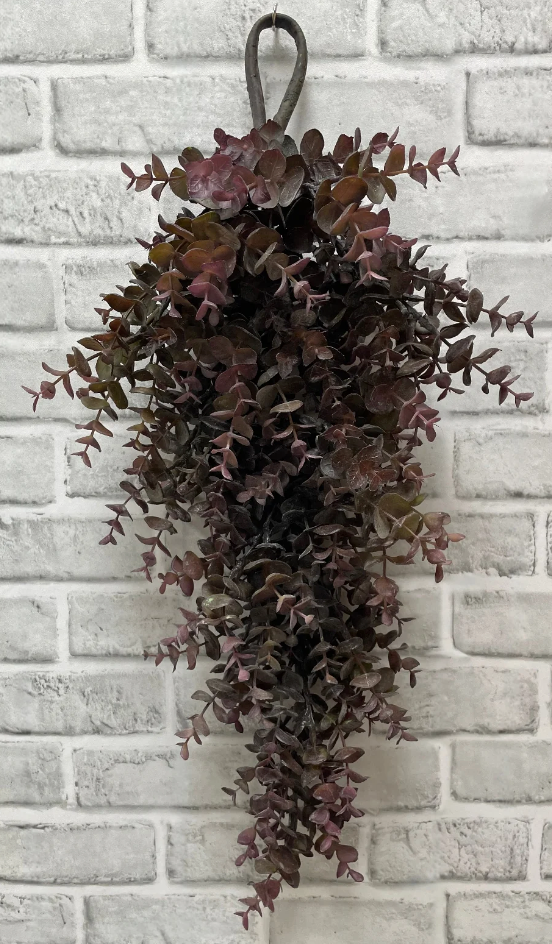 Faux: Burgundy Eucalyptus Collection (many styles, many sizes)