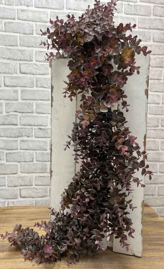 Faux: Burgundy Eucalyptus Collection (many styles, many sizes)