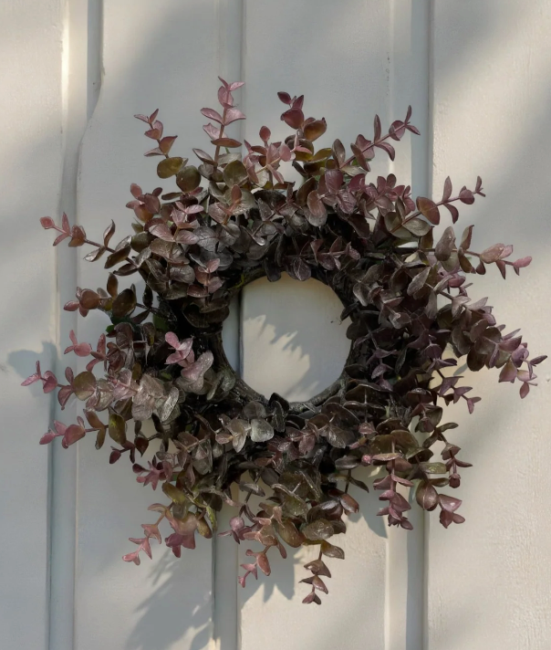Faux: Burgundy Eucalyptus Collection (many styles, many sizes)