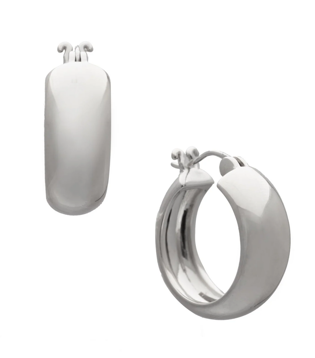 Sarah Mulder Toni Hoops in Gold/Rhodium (two sizes)