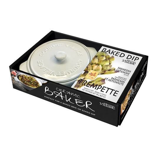 Gourmet Du Village White Ceramic Baker Gift Set