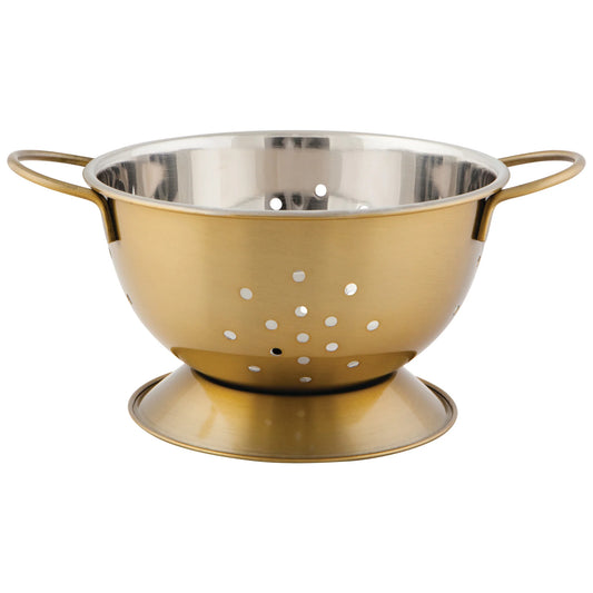 Matte Steel Gold Colander