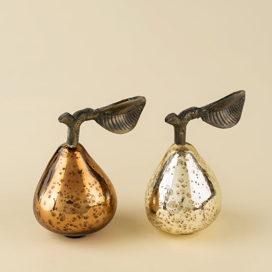 Indaba Decorative Glass Pear (two finishes)