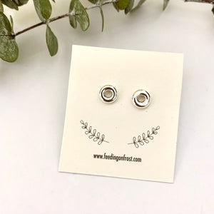 Open image in slideshow, Feeding On Frost Sterling Silver Studs (six styles)
