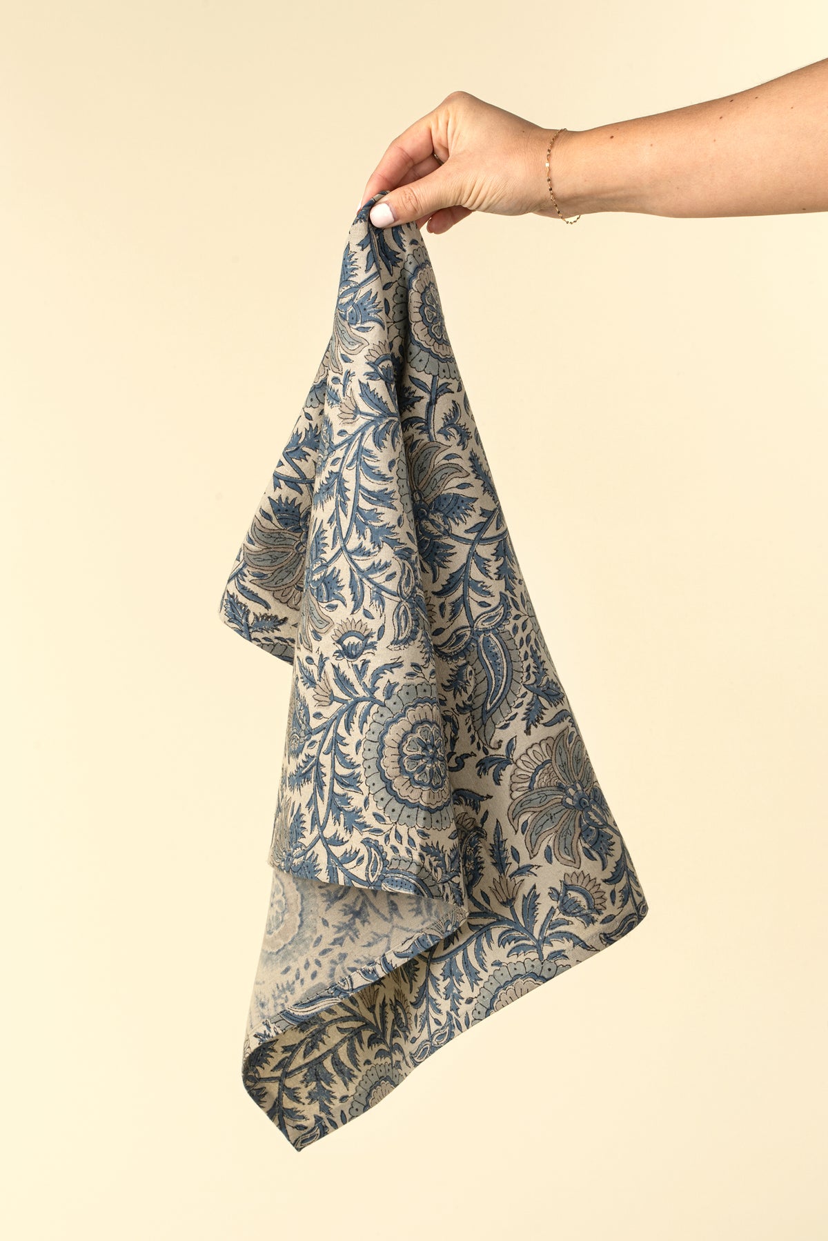 Indaba Capri Block Print Tea Towels (Set Of Two)