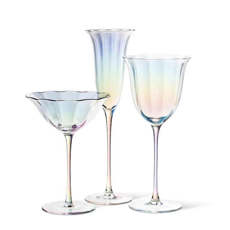 Abbott Iris Tulip Stemware (coupe, flute + wine glass)