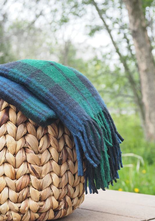Patrick King Woollen Company Merino Wool Tartan Blanket (two sizes, several colours)