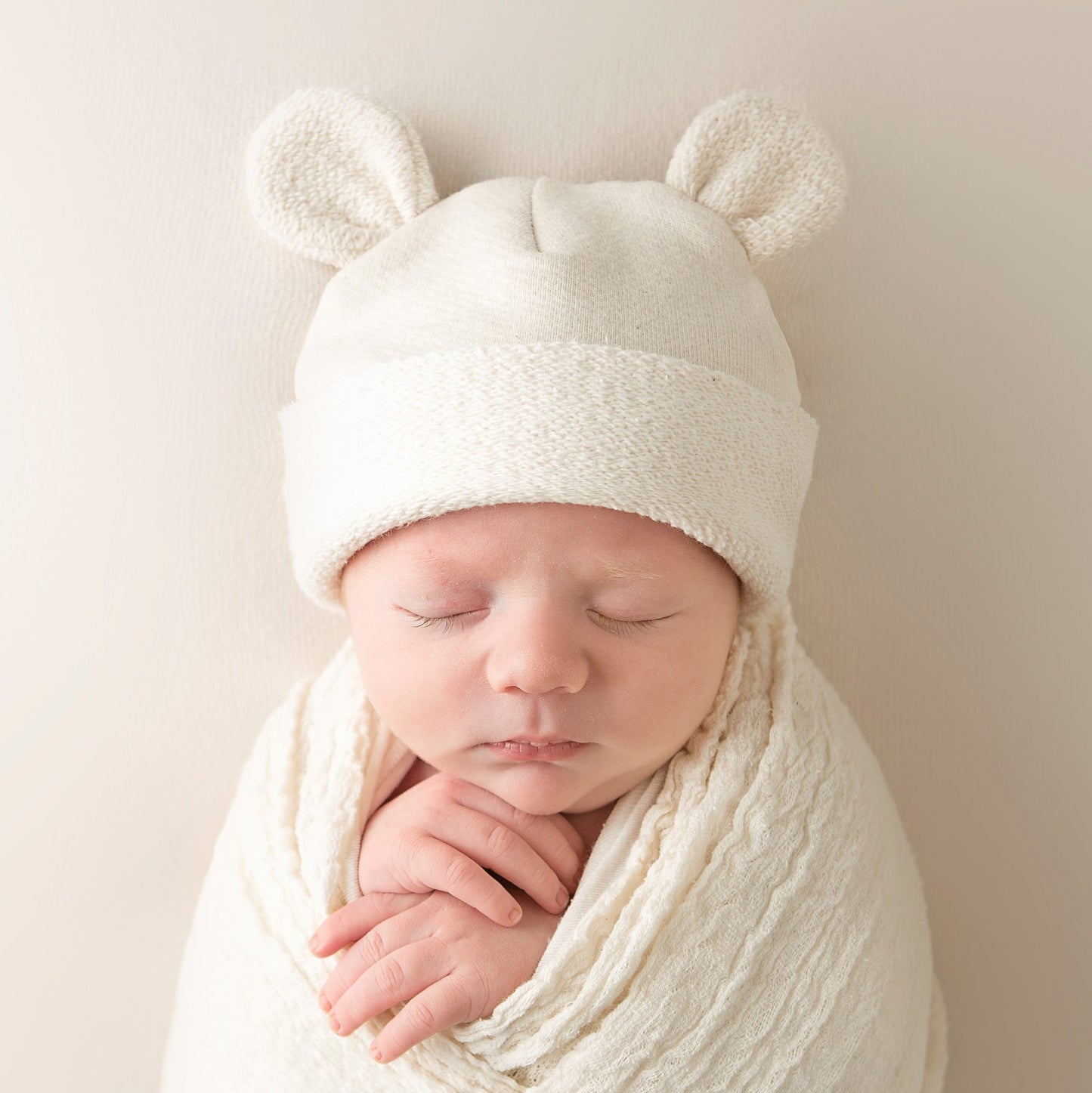 Organics By Heather Cotton Infant Bear Hat